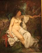 Gustave Courbet Bather Sleeping by a Brook Sweden oil painting artist